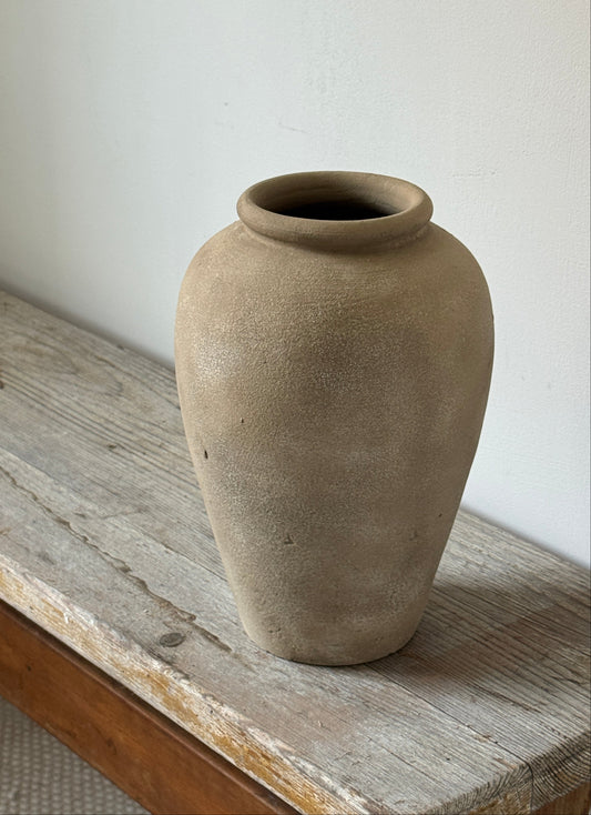 Up-Cycled | Brown Beige Tapered Urn