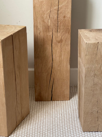 Solid Oak Wood Plinths
