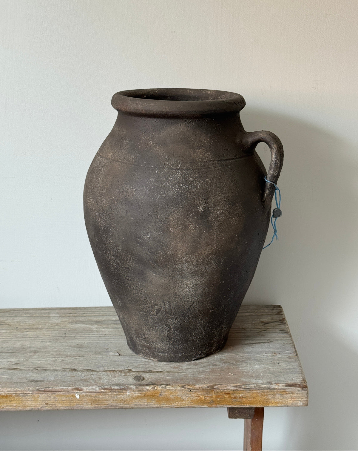 Up-Cycled | Large Aged Effect Earthy Handled Vessel