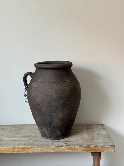 Up-Cycled | Large Aged Effect Earthy Handled Vessel
