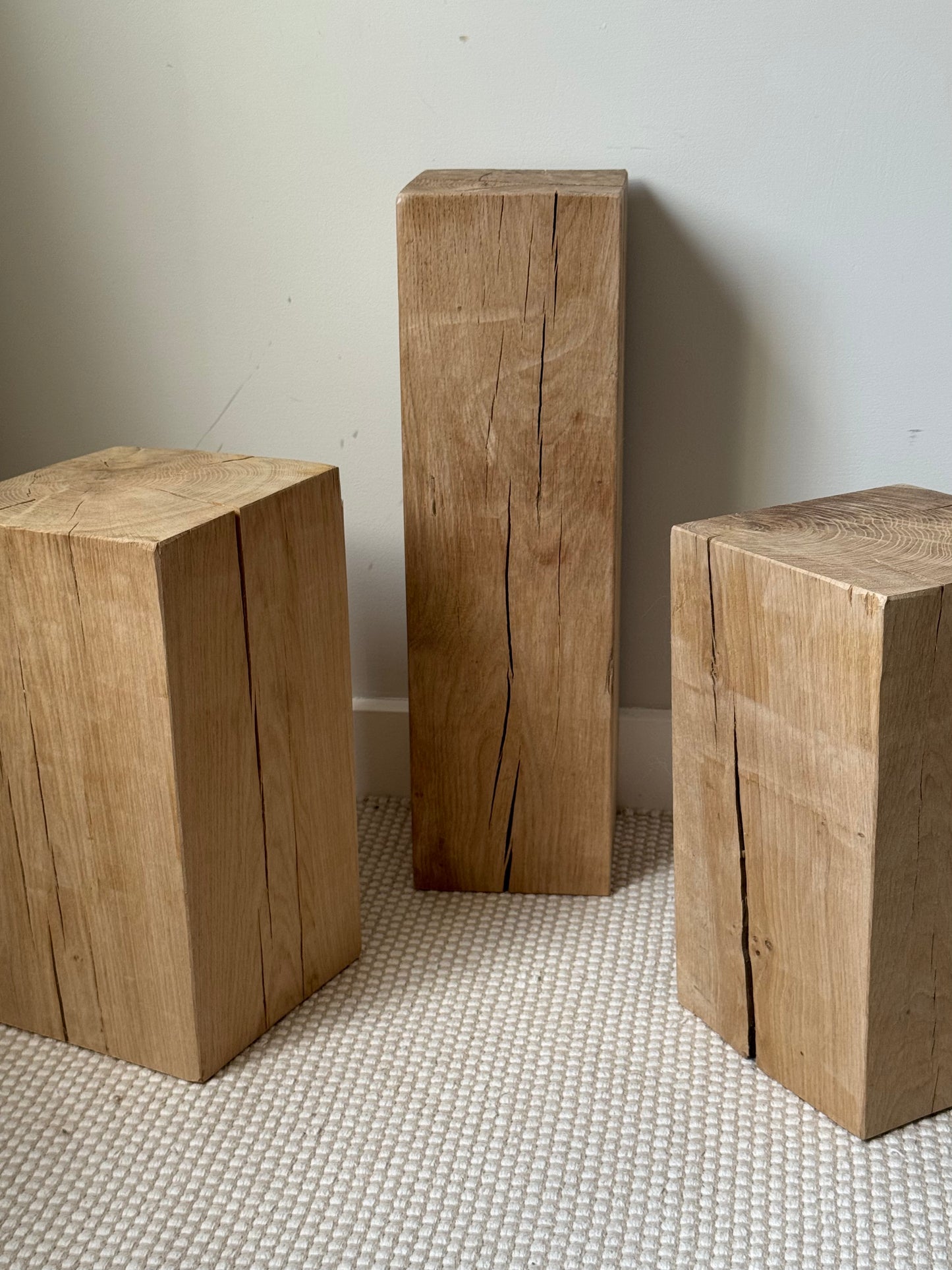 Solid Oak Wood Plinths