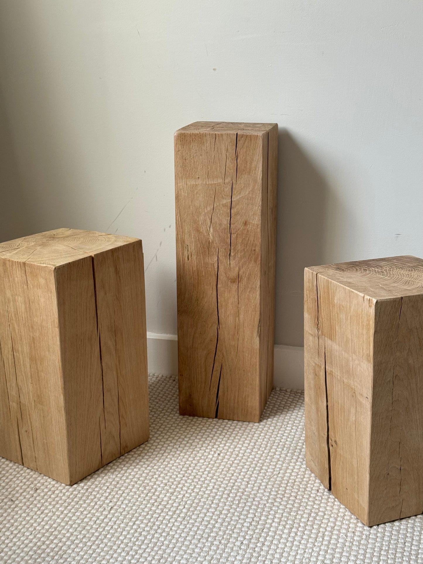 Solid Oak Wood Plinths