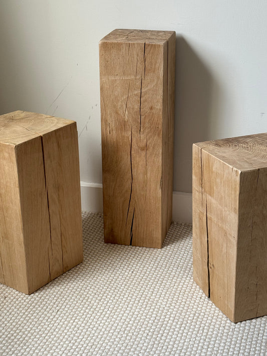 Solid Oak Wood Plinths