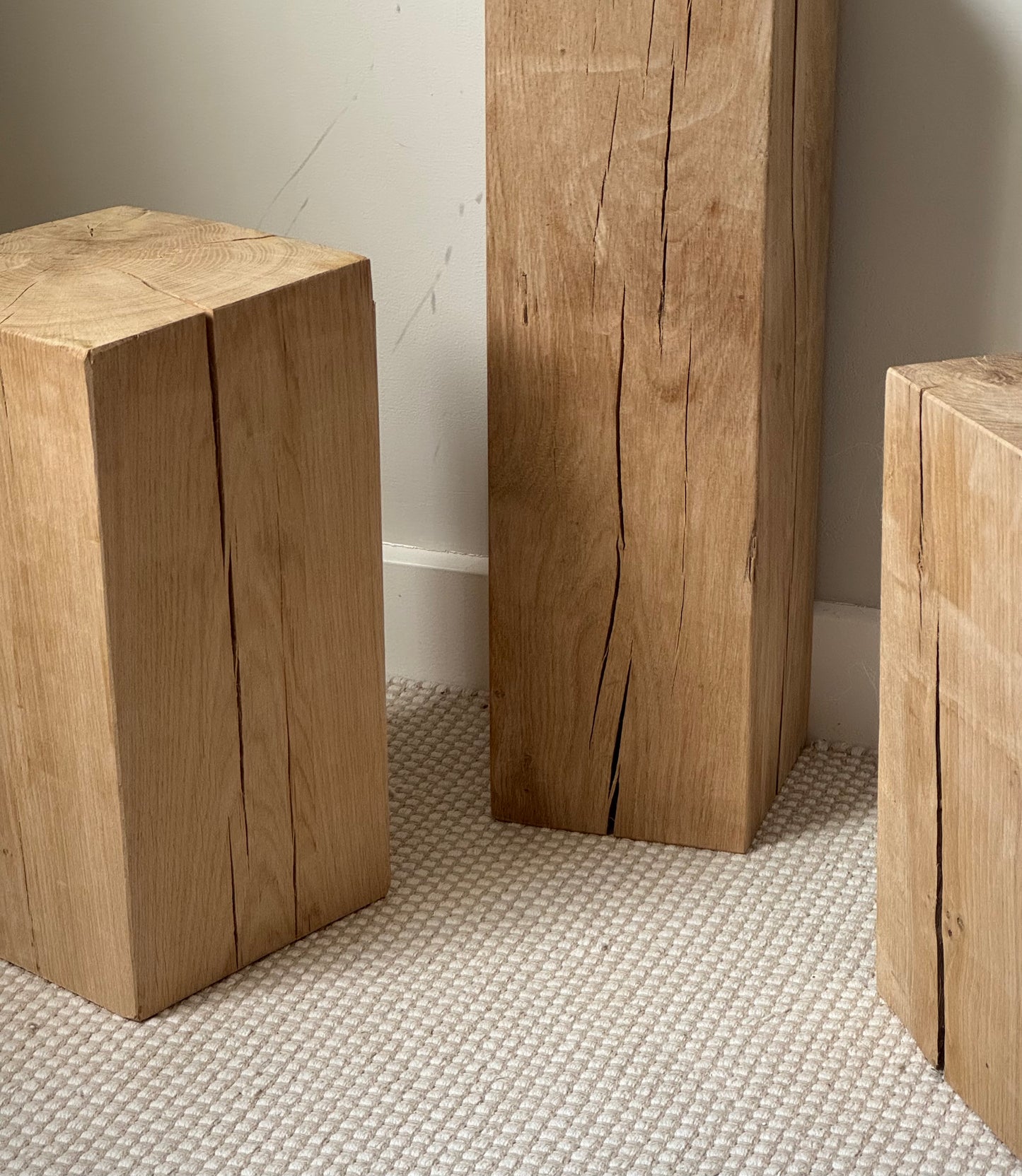 Solid Oak Wood Plinths
