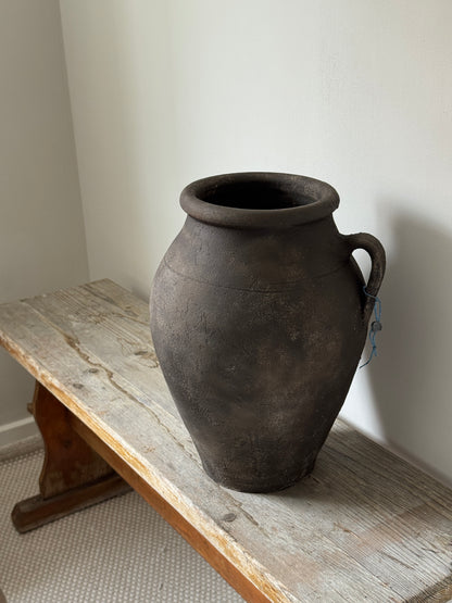 Up-Cycled | Large Aged Effect Earthy Handled Vessel