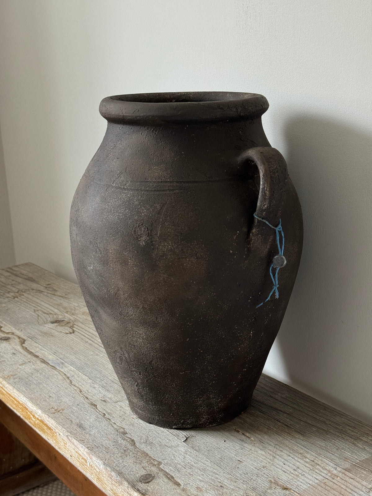 Up-Cycled | Large Aged Effect Earthy Handled Vessel