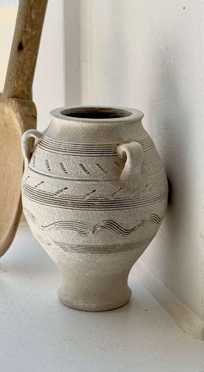 Up-Cycled | Small Tapered Pattern Handled Vase