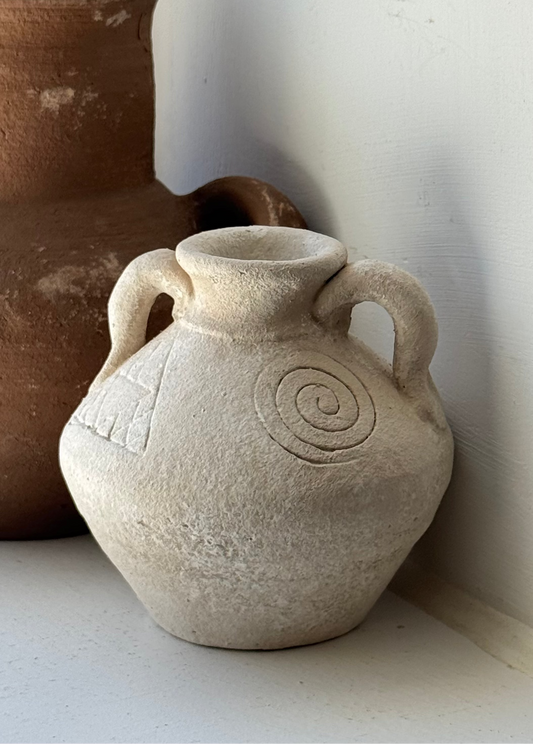 Up-Cycled | Small Neutral Pattern Vase