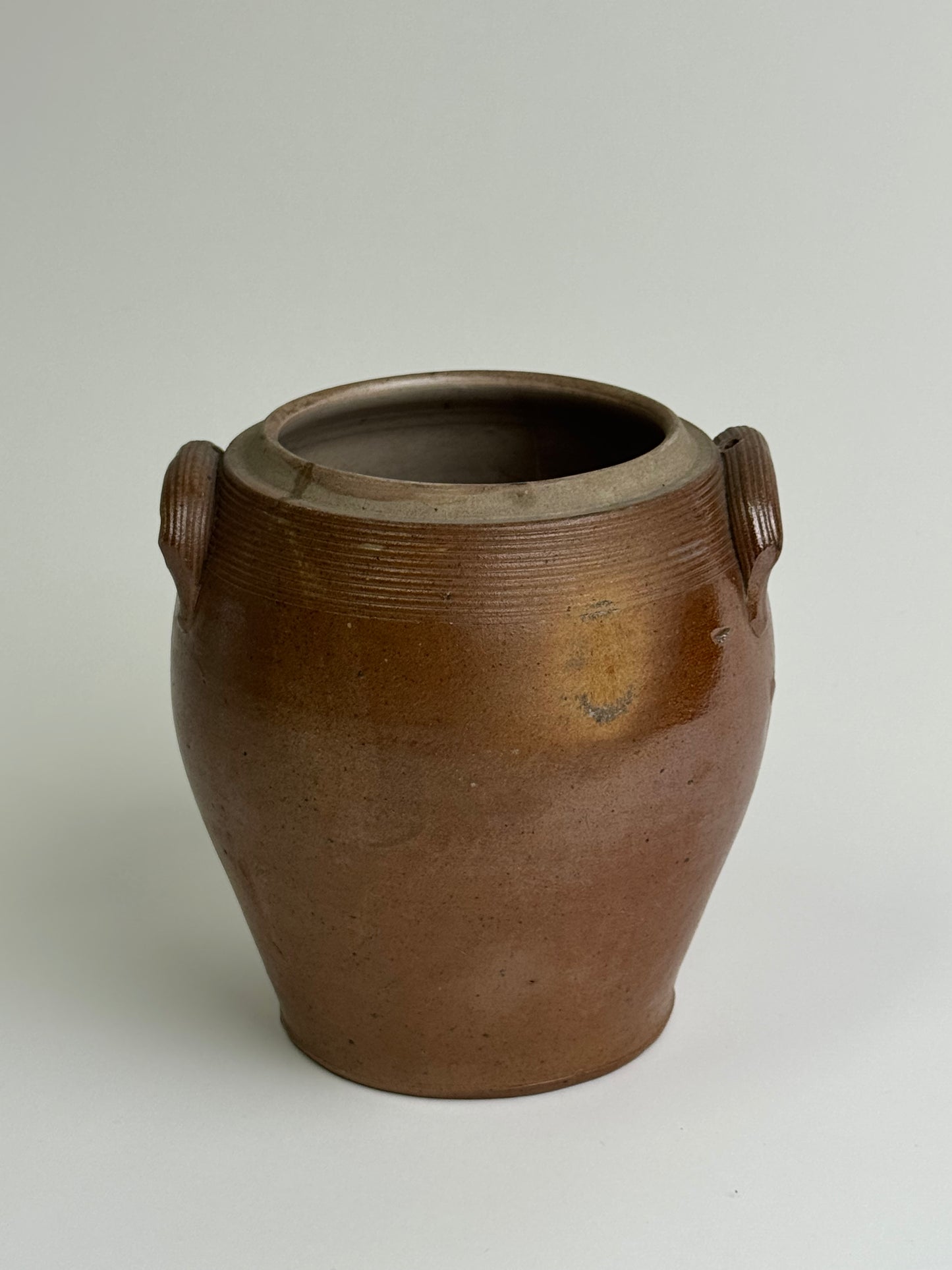 Large Brown Vintage Storage Pot