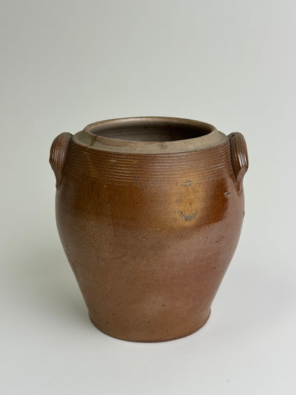 Large Brown Vintage Storage Pot