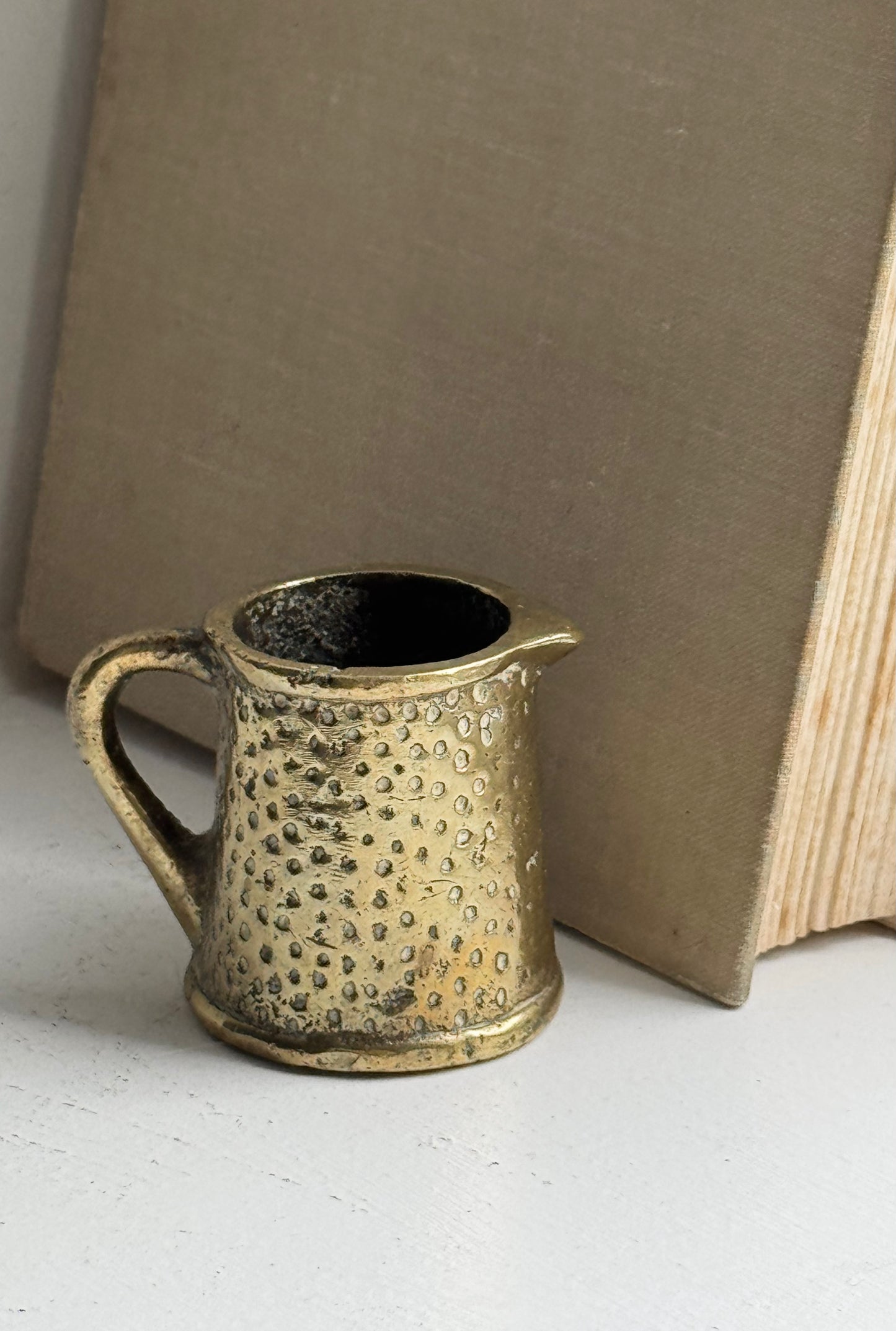 Miniature Hammered Brass Jug