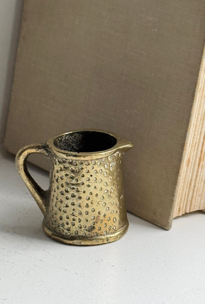 Miniature Hammered Brass Jug