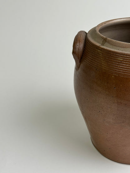 Large Brown Vintage Storage Pot