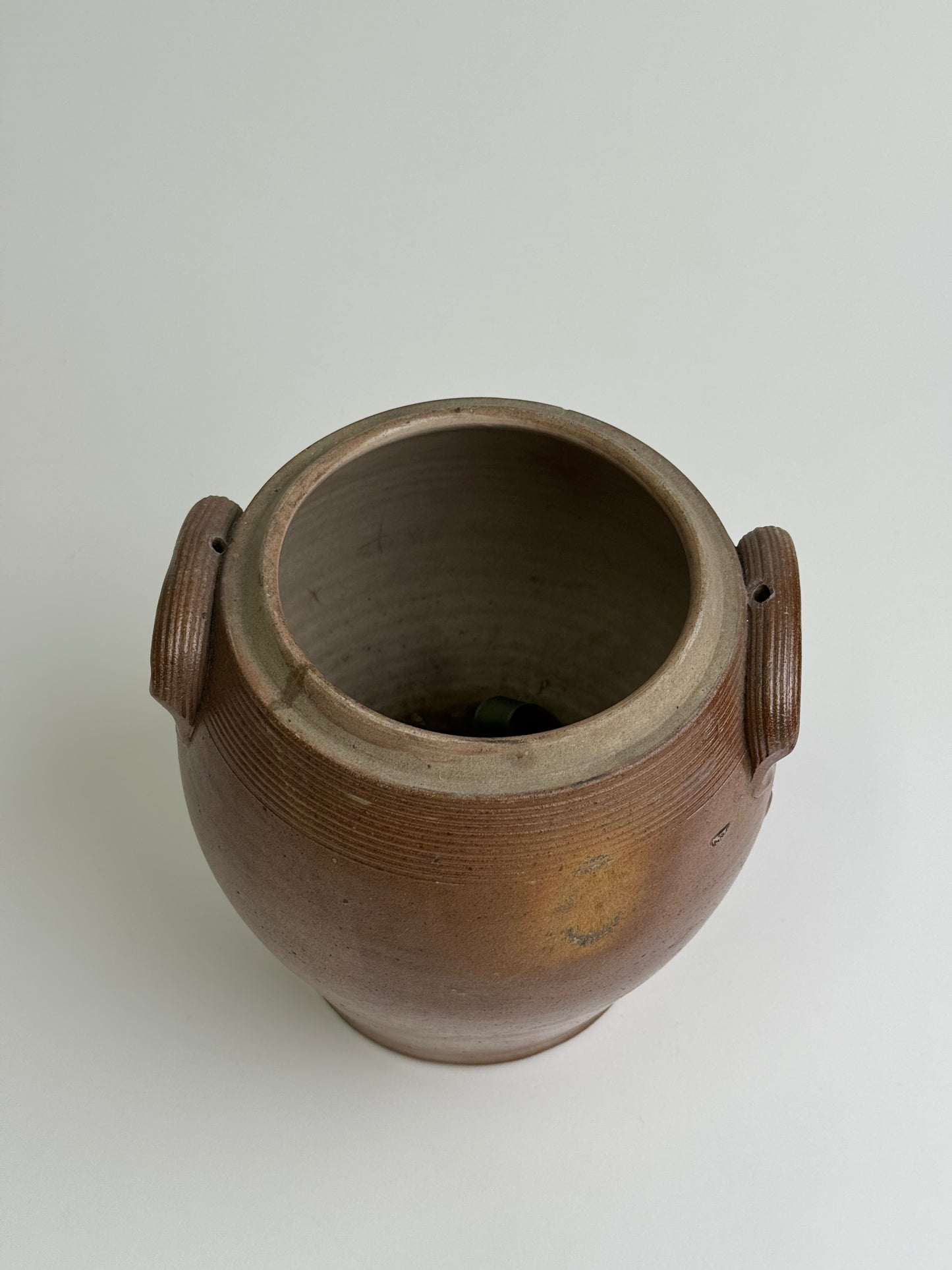 Large Brown Vintage Storage Pot