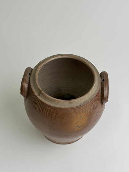 Large Brown Vintage Storage Pot