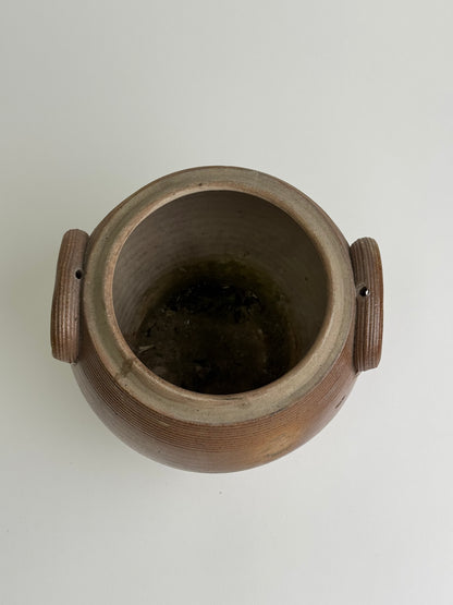 Large Brown Vintage Storage Pot