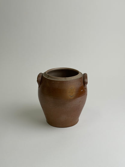 Large Brown Vintage Storage Pot