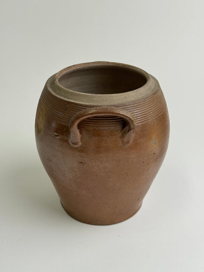 Large Brown Vintage Storage Pot